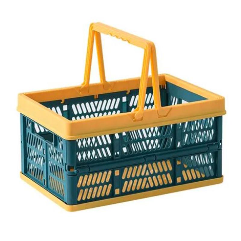 Canasto Organizador Con Asas Amarillo 40x29x30cm