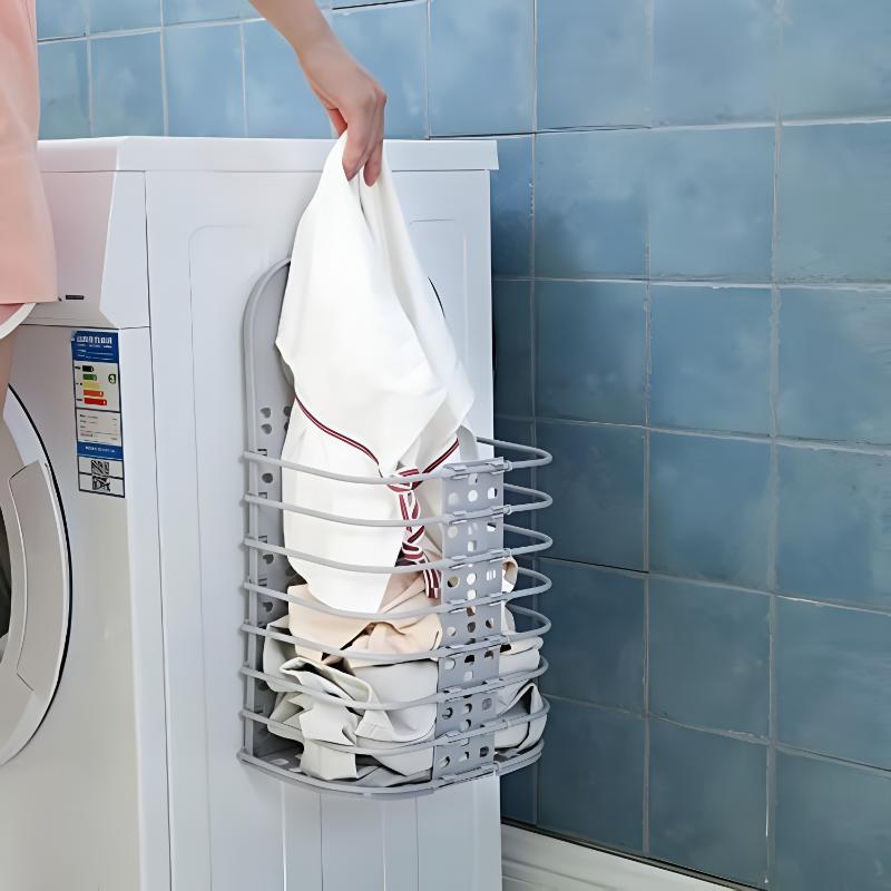 Cesta Baño Lavandería Plegable Celeste 37x24x13 CM