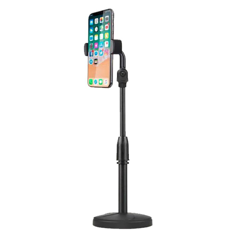 Soporte Base Ajustable para Celular Escritorio Negro