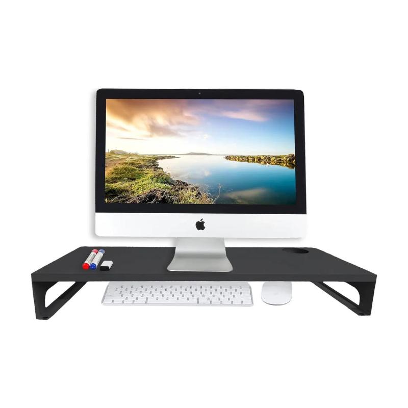 Base Soporte Monitor Pc Organizador Escritorio Negro