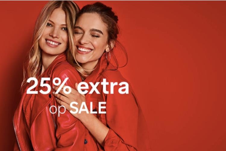 C&A: exclusief online: 25% extra korting