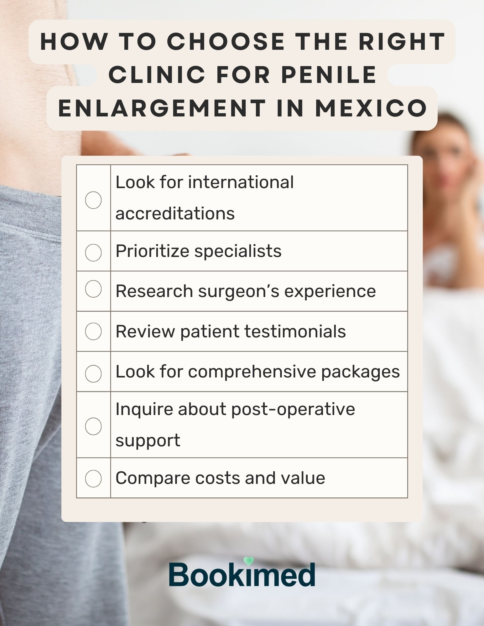 Como escolher a clínica para aumento peniano no México lista de verificação para selecionar instalações médicas de qualidade para cirurgia de aumento masculino