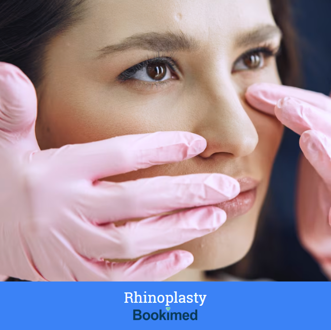 Chirurgo plastico certificato che esegue una rinoplastica con tecniche chirurgiche avanzate