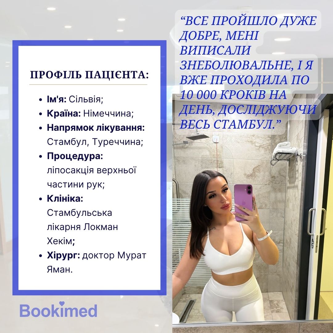ліпосакція верхньої частини рук