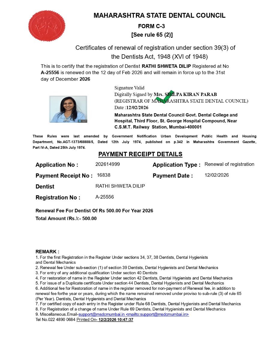 Licencia médica válida para LUCID DENTAL Pune