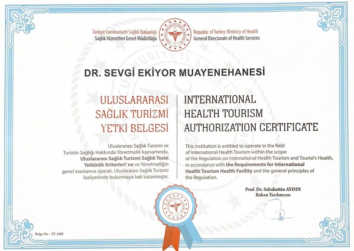 Licencia médica válida para Dr. Sevgi Ekiyor