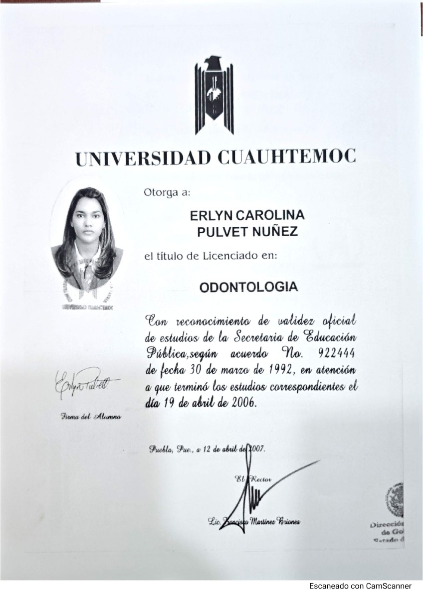 Licencia médica válida para Pulvet Dentist Group