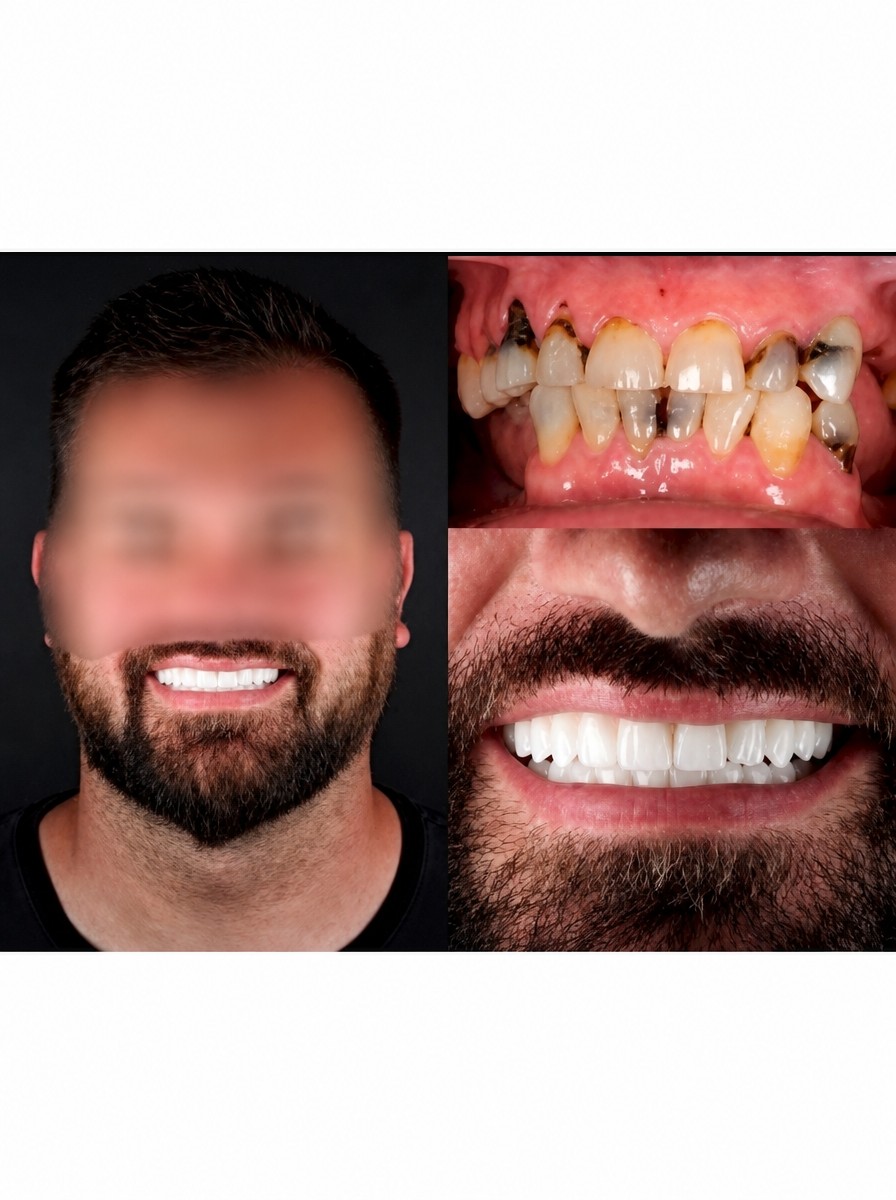 Before and after porcelain veneer results at Dental Brush Clinic – smile transformation
