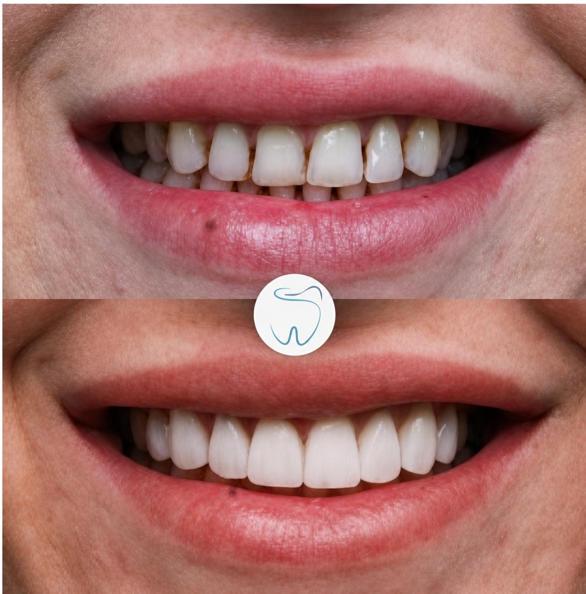 Результаты до и после установки виниров в Megadentist Oral & Dental Aesthetıc Dentistry