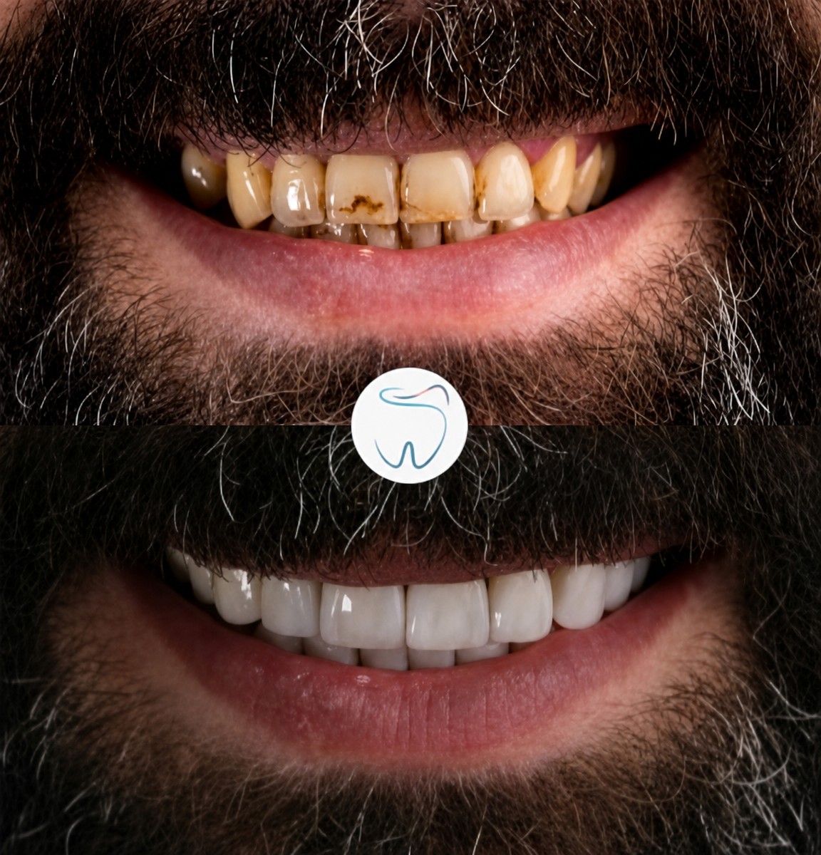 Efekty przed i po bondingowaniu zębów w Megadentist Oral & Dental Aesthetıc Dentistry