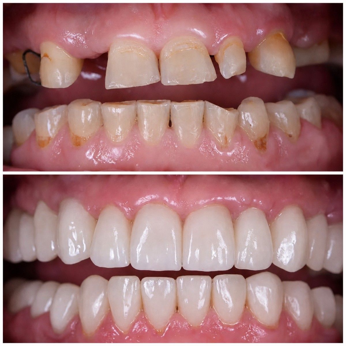 Before and after veneers at CE International Hospital – smile makeover with natural results