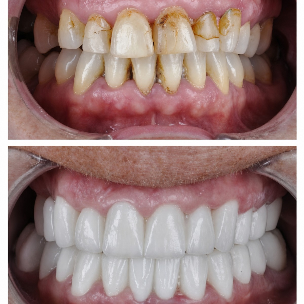 نتائج ابتسامة هوليود قبل وبعد في DentaPoint Dental Clinics – تحول كامل للابتسامة