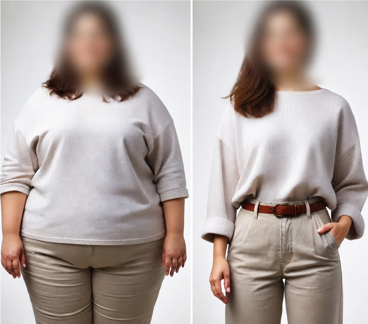 Before and after gastric balloon results at Büyük Anadolu Hospitals (BAH), visible weight loss