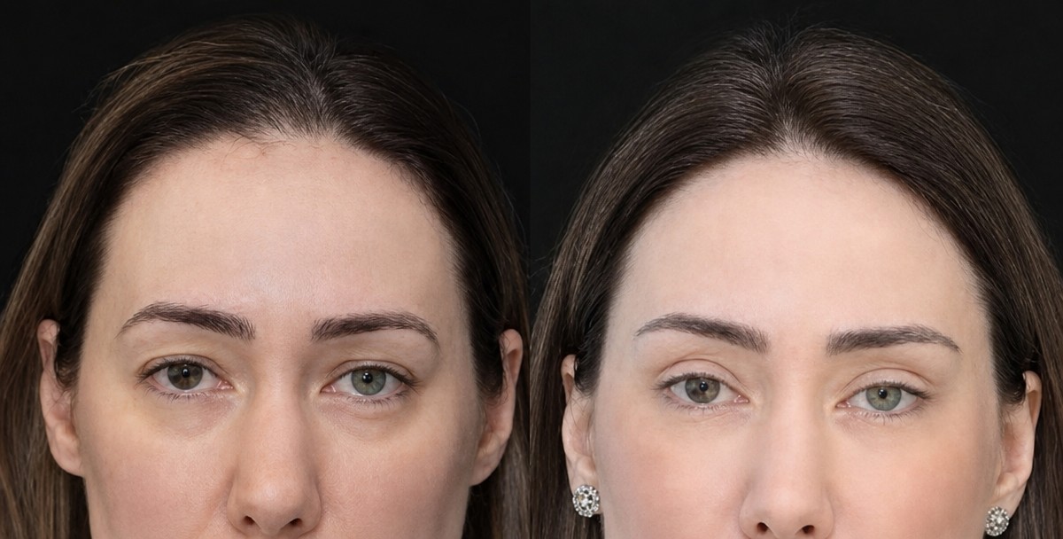 نتائج رأب الجفن قبل وبعد في Odontoliuzzi Dentistry and Health، تصحيح الجفون