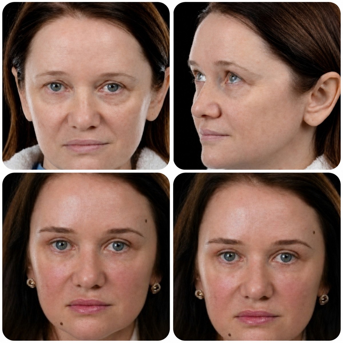 Resultados antes y después de deep plane facelift en Yurchenko Plastic Surgery Team Kyiv, rejuvenecimiento facial