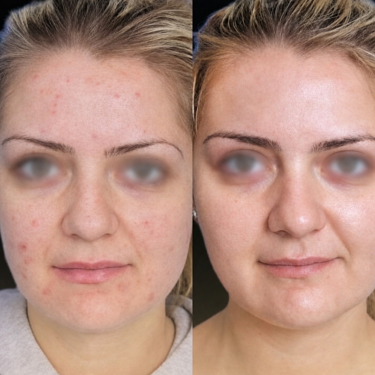 Before and after laser skin resurfacing results at Memorial Şişli Hospital, improved facial skin