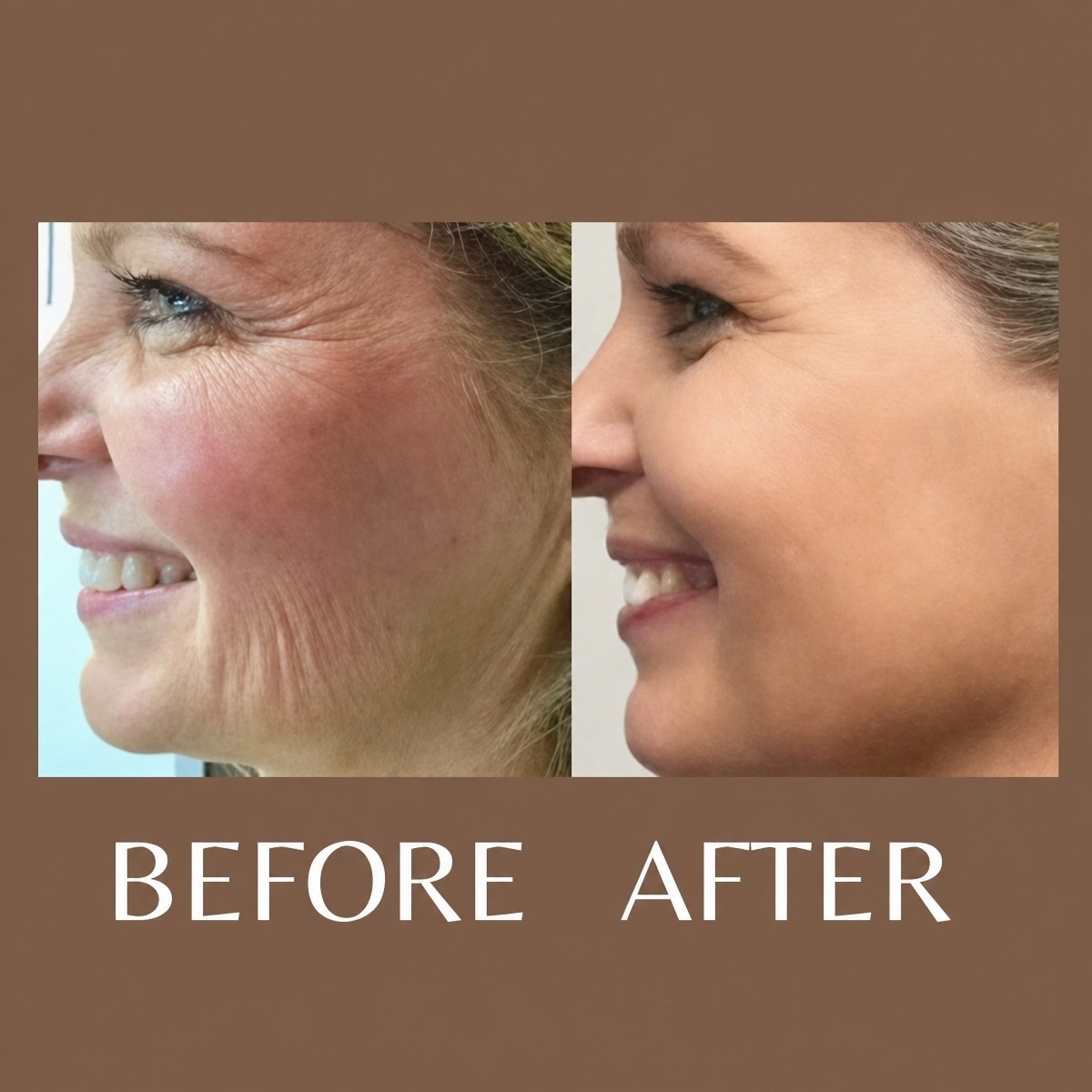 Before and after Morpheus8 skin tightening results at ID Clinic Bangkok, reduced facial wrinkles