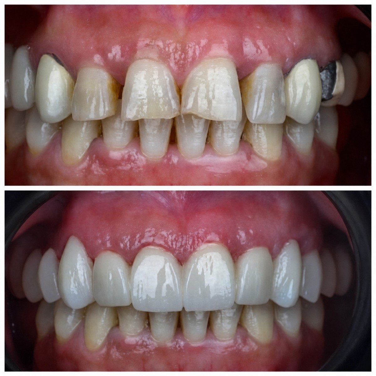До и после установки виниров в Omara Dental Centers – естественное преображение улыбки