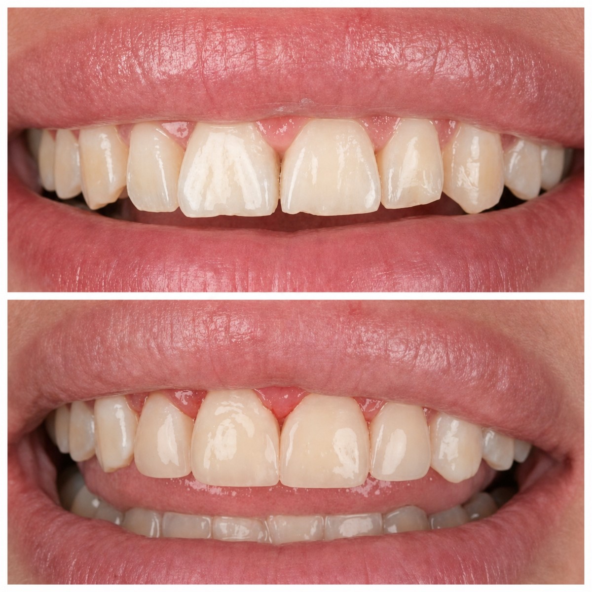Résultats avant et après bonding dentaire à la RIKOTA Dental Clinic pour améliorer le sourire