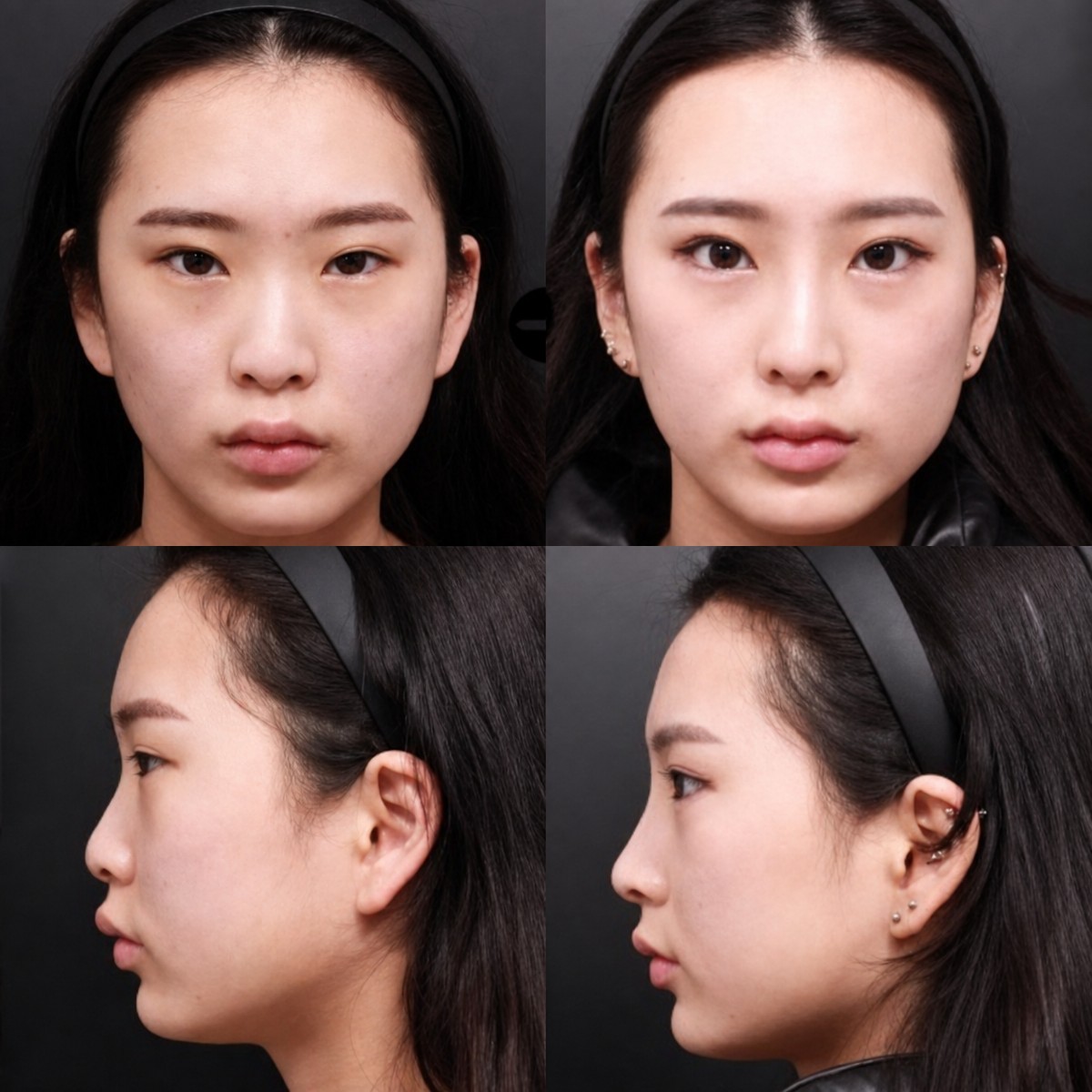 Resultados de rinoplastia antes y después en VG Plastic Surgery, mejor forma y perfil nasal