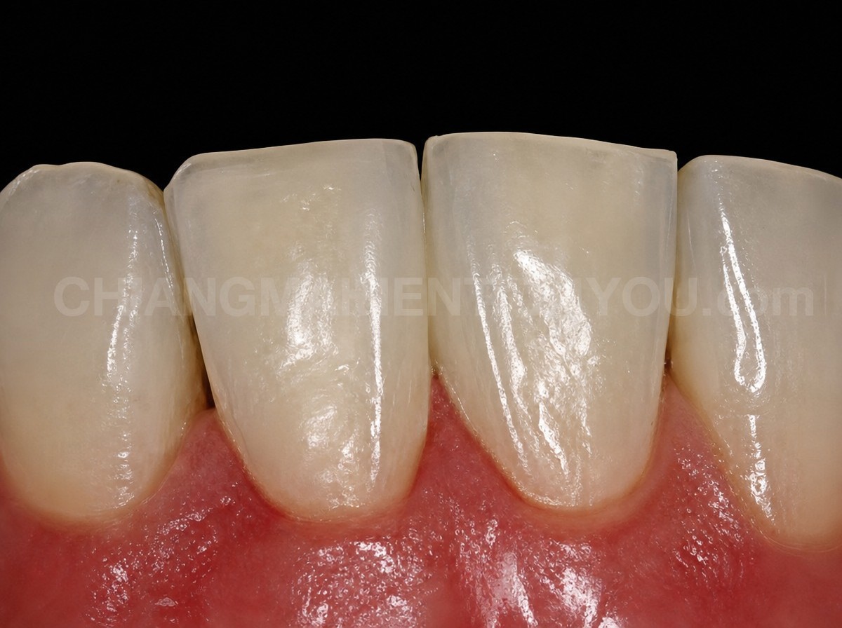 Résultat du détartrage dentaire à Dental 4 You Clinic – dents avant visiblement plus propres