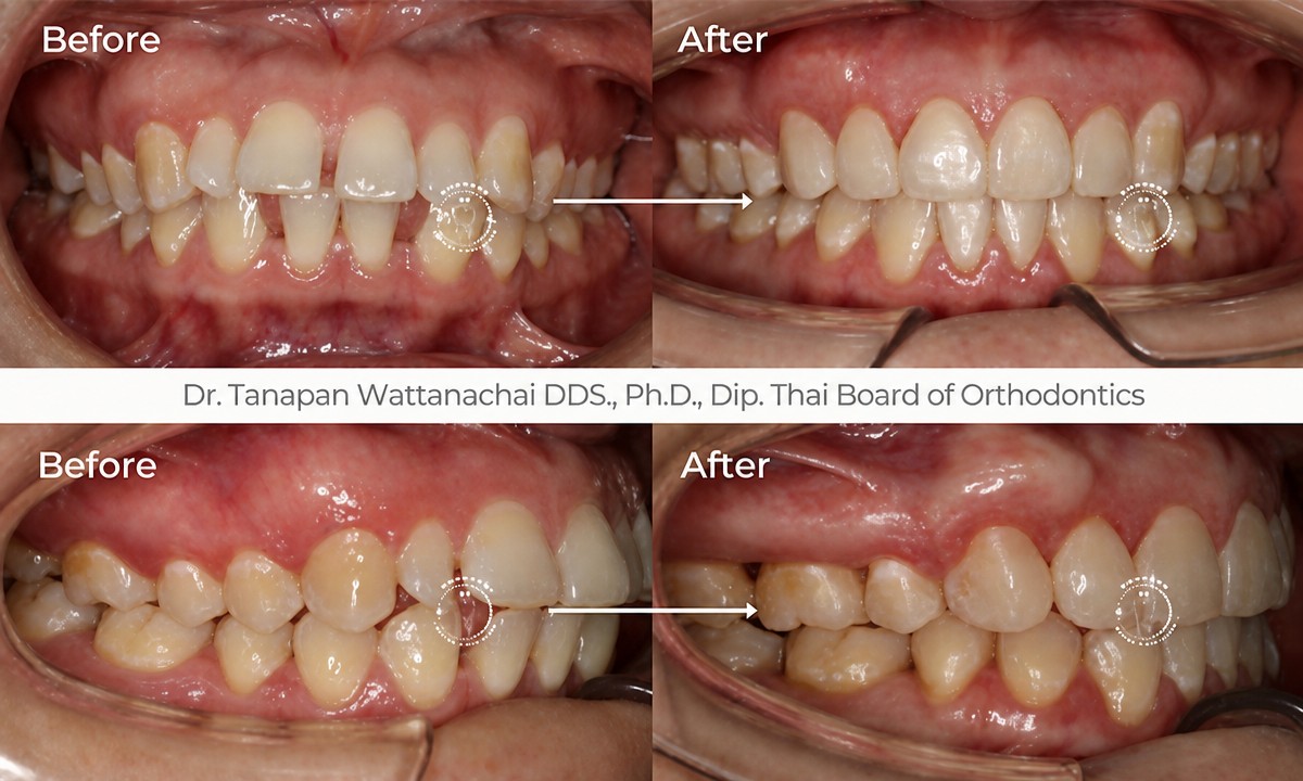 Resultados antes y después de brackets en Empress Dental: alineación dental y corrección de mordida