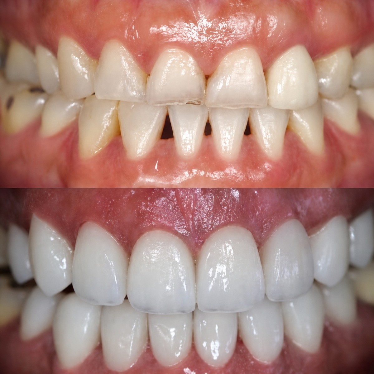 Résultat avant/après facettes à Dentist at home Clinic, Chonburi – sourire amélioré