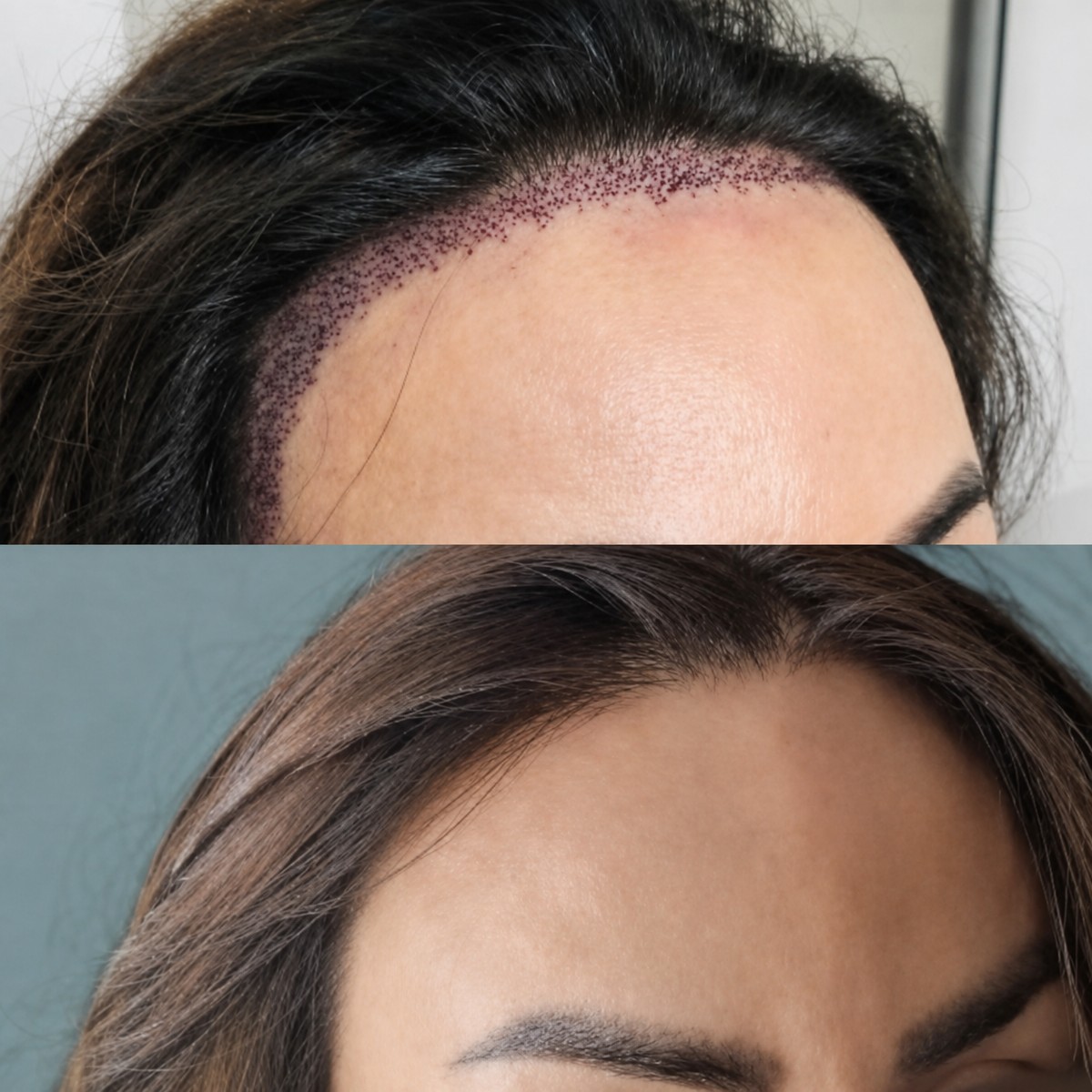 Resultados de trasplante capilar femenino en Hair Clinic PRIVÉ, línea capilar restaurada
