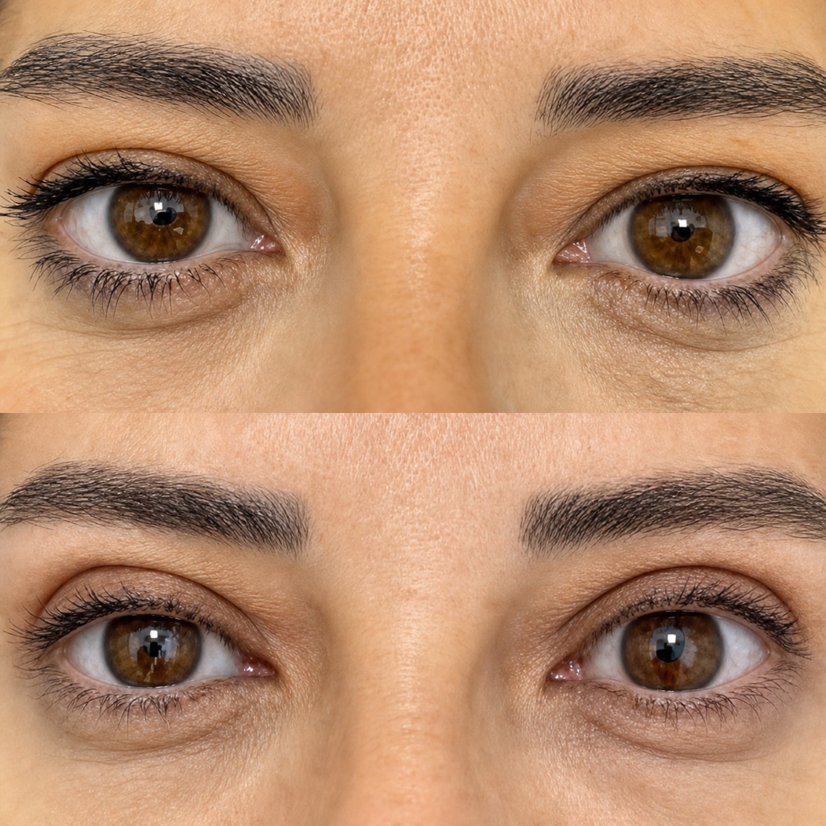 Before and after blepharoplasty results at Optimed International Hospital, eyelid correction