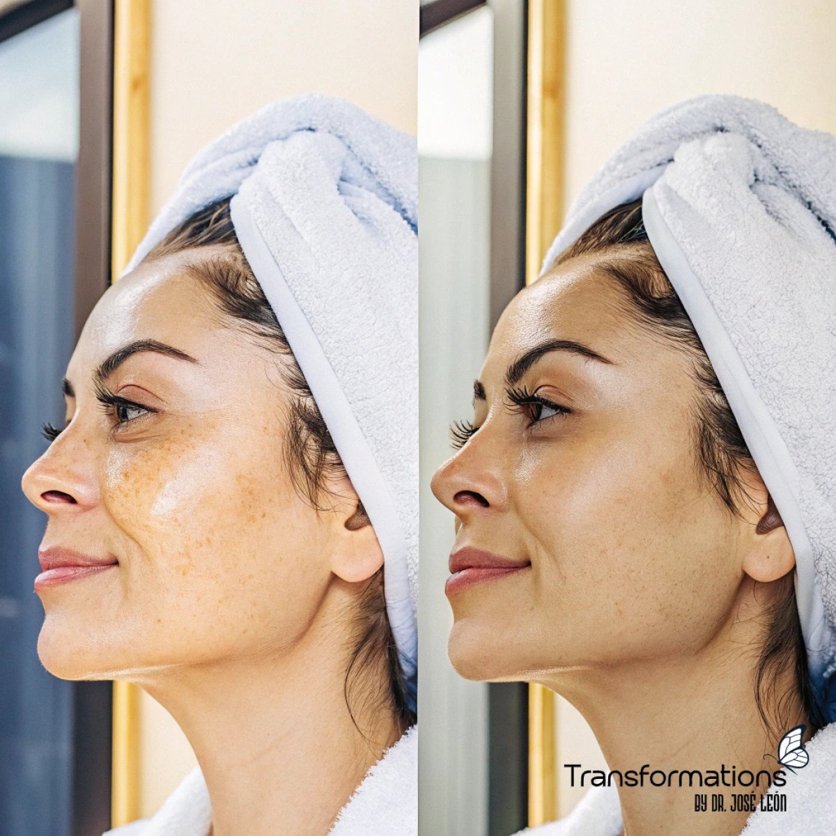 Facelift before and after results at Transformations by Dr. José León – smoother facial skin