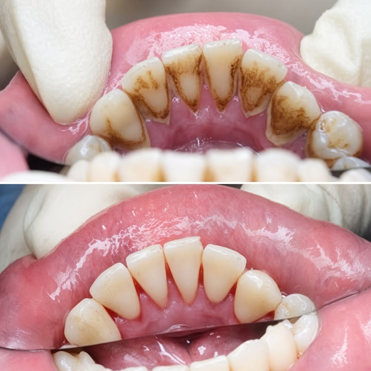 نتائج تنظيف عميق في CIVICO DENTAL CARE MEXICALI – إزالة الجير وتنظيف الأسنان