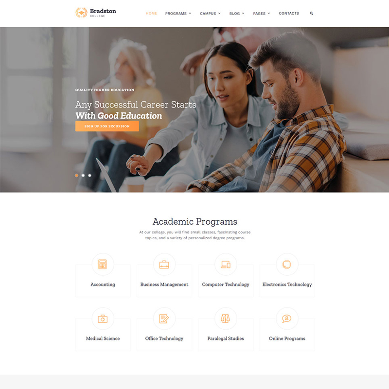Bradstone College HTML Template
