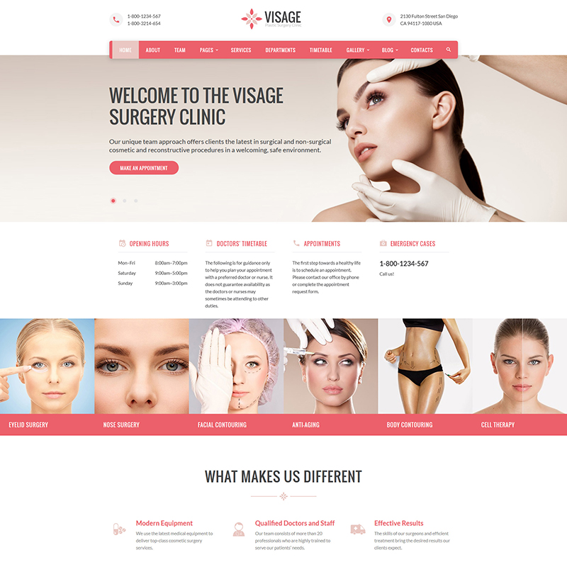 Plastic Surgery Clinic Web Template