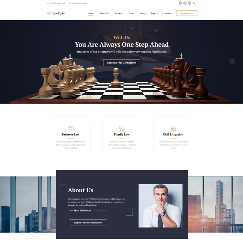 LawExpert - Lawyer & Attorney Website Template