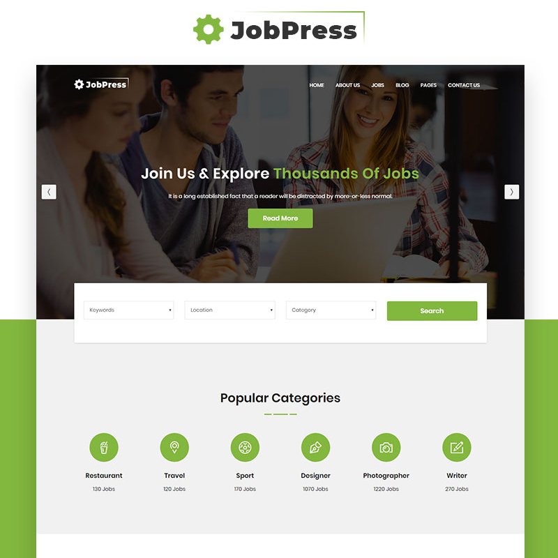 JobPress - Jobs Directory & Listing Website Template