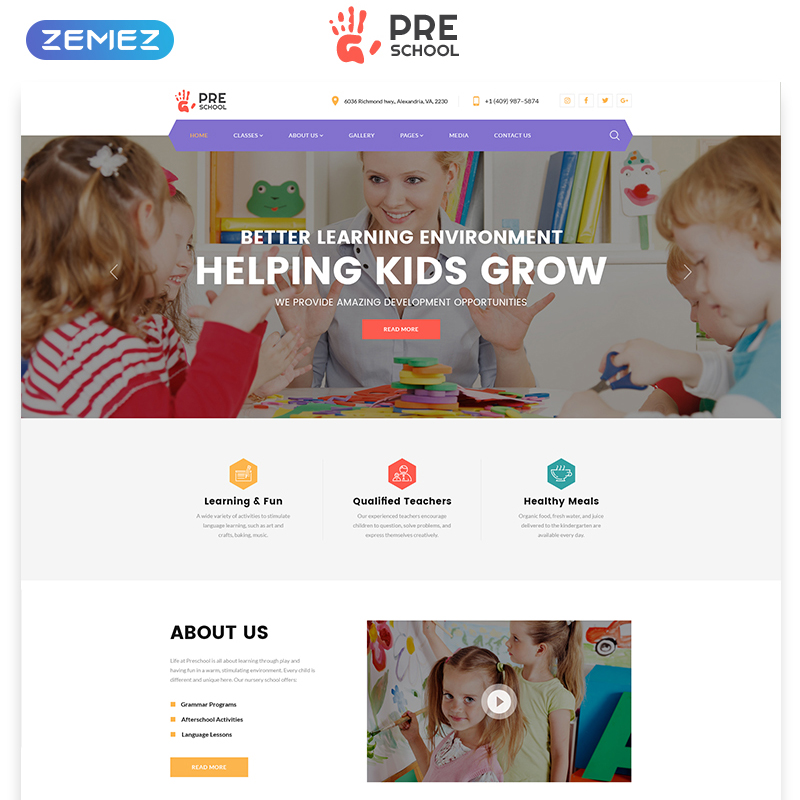 Preschool HTML Template