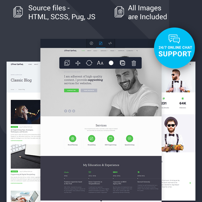 Copywriting Services Modern Multipage HTML5 Template
