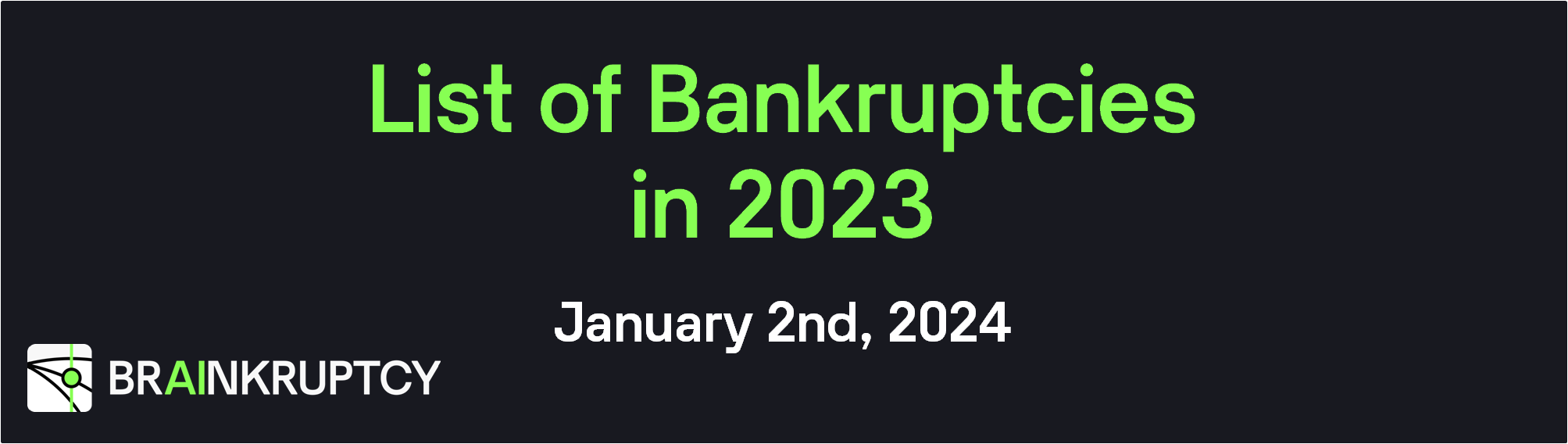 List Bankruptcies 2023