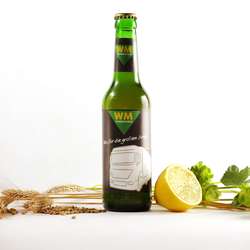 Premium bier mit firmenlogo
