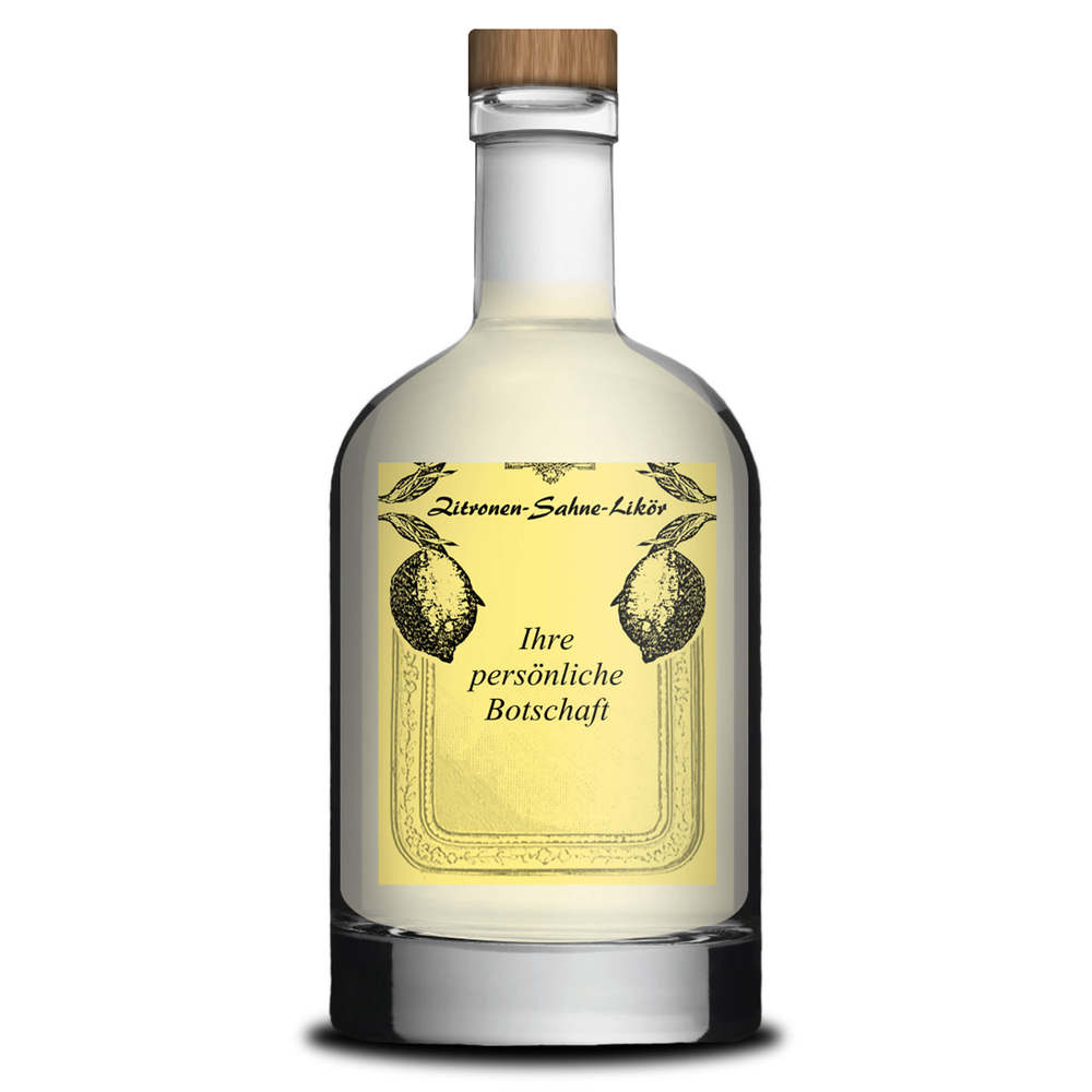 Likoerflasche zitronen sahne