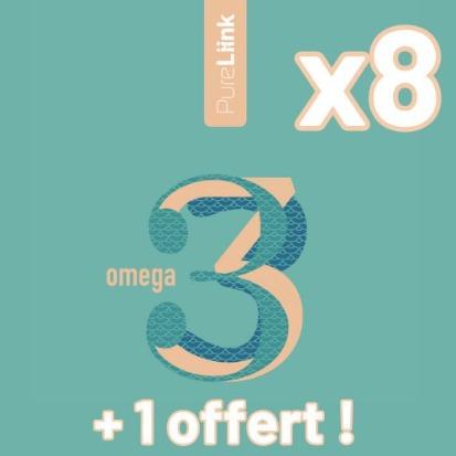 8 sachets Omega 3 + 1 offert (1080 capsules)