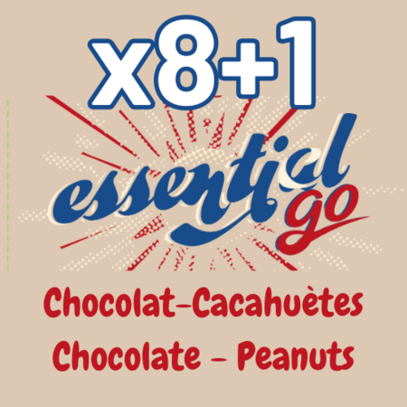 8 doypacks + 1 offert Essential GO Choco-Cacahuètes (144 repas)