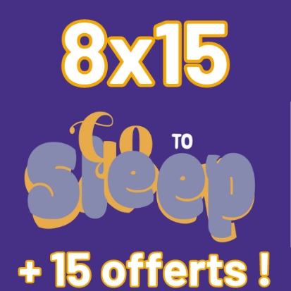 8 sachets de 15 sticks + 1 sachet gratuit (135 sticks) / 28,89€ le sachet SLEEP