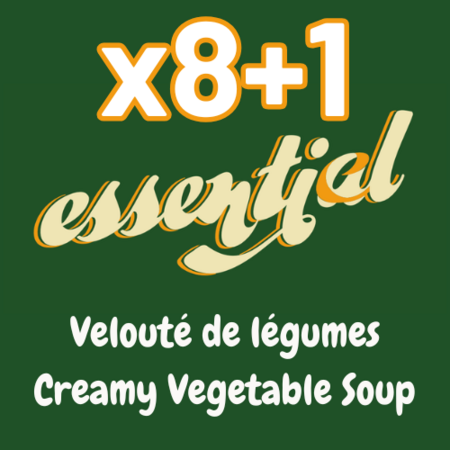 8 doypacks  + 1 offert Essential Légumes (135 repas)