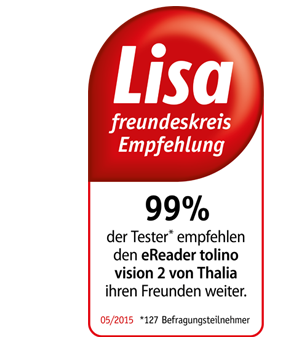 Empfehlungssiegel für den Thalia eReader tolino vision 2 Empfehlungssiegel für den Thalia eReader tolino vision 2