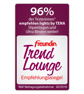 freundin Trend Lounge Siegel für lights by TENA freundin Trend Lounge Siegel für lights by TENA