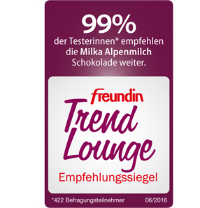 99 % Weiterempfehlung für Milka 99 % Weiterempfehlung für Milka