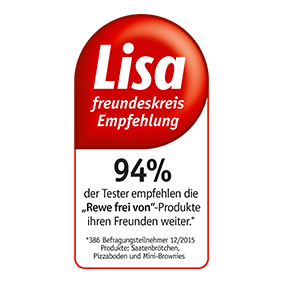 94% WEiterempfehlung für die glutenfreien REWE frei von Produkte 94% WEiterempfehlung für die glutenfreien REWE frei von Produkte