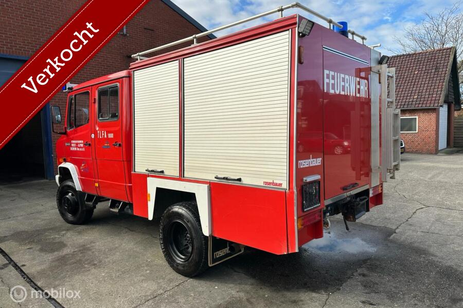 Verkocht Mercedes 814  4x4   18.056 KM brandweer Expeditie