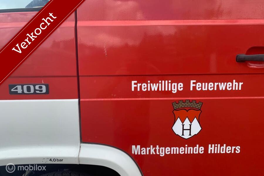 Mercedes 409 benzine 11.121 km Brandweer 1982 mrb vrij